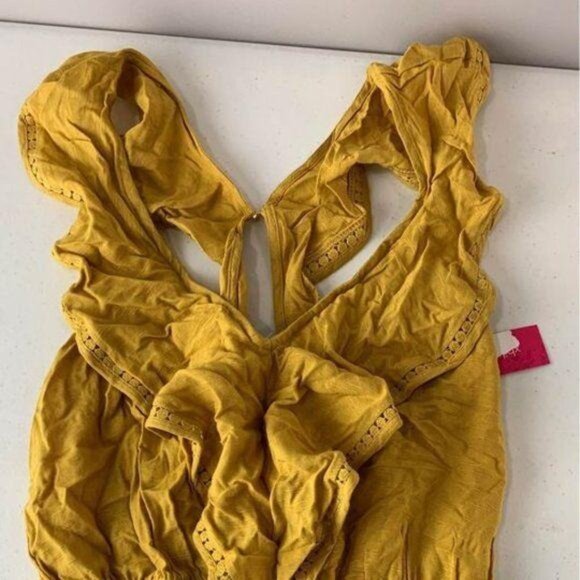 NEW Xhilaration Yellow Jumpsuit Size Small - Picture 2 of 4